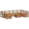vidaXL Outdoor Sofa Set 10 pcs Natural