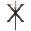 vidaXL Dining Table Leg Spider Shape Black 150x78x(72-73) cm Steel