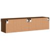 vidaXL TV Cabinets with LED Lights 2 pcs Brown Oak 60x30x30 cm