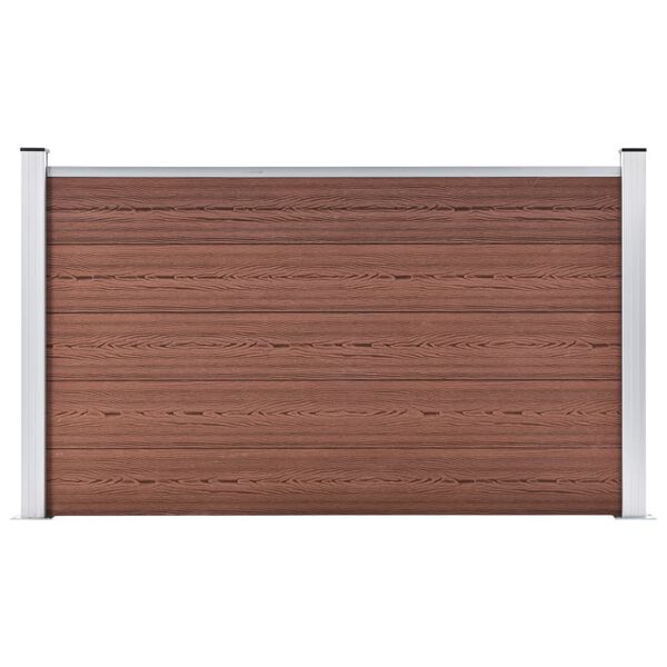 vidaXL Garden Fence WPC 180x105 cm Brown