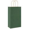 vidaXL Paper Bags 250 pcs with Handles Green 21x11x36 cm