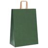 vidaXL Paper Bags 250 pcs with Handles Green 32x17x44 cm