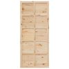 vidaXL Barn Door Brown 90 x 2.5 x 208 cm Solid Pine Wood