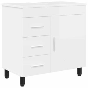 vidaXL Bathroom Vanity Unit High Gloss White 60 x 35 x 60 cm