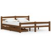 vidaXL Bed Frame without Mattress Honey Brown Solid Wood 160x200 cm (322079+321987)