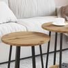 vidaXL Side Table Set 2 pcs Artisan Oak and Black 50 x 50 x 51 cm