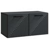 vidaXL Wall-Mounted TV Cabinet Black 59.5 x 31 x 30 cm Engineered Wood