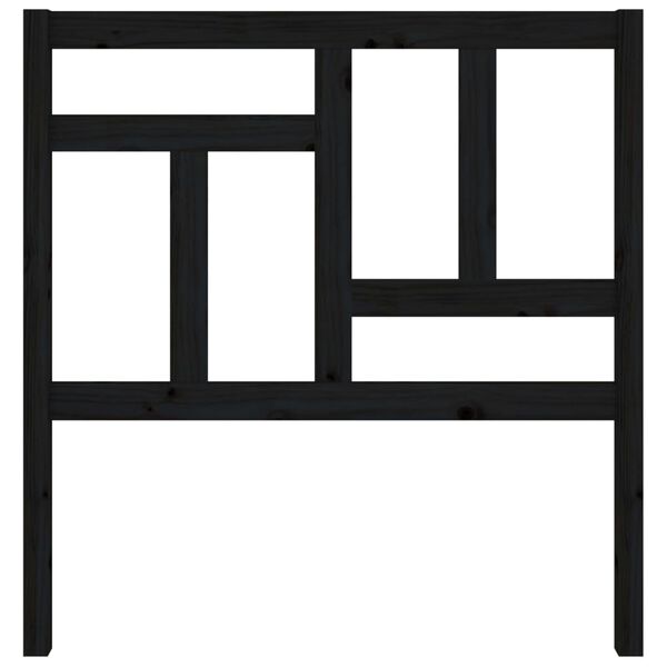 vidaXL Bed Headboard Black 95.5x4x100 cm Solid Wood Pine