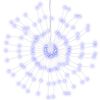 vidaXL Christmas Starburst Lights 140 LEDs 4 pcs Blue 17 cm