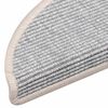 vidaXL Stair Mats 15 pcs 56x17x3 cm Silver Half Round