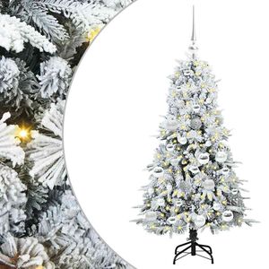 vidaXL Artificial Hinged Christmas Tree White 120 cm PE and PVC
