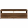 vidaXL TV Cabinet with LED Lights Brown Oak 120x35x40 cm