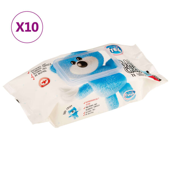 vidaXL Baby Wipes 10 Packs 720 Wipes