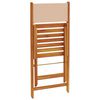 vidaXL Folding Garden Chairs 6 pcs Beige Fabric and Solid Wood