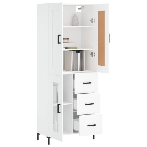 vidaXL Highboard White 69.5x34x180 cm Engineered Wood
