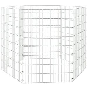 vidaXL Free Range Animal Enclosure 6-Panel 54x80 cm Galvanised Iron