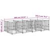 vidaXL Outdoor Dog Kennel Steel 7.51 m&sup2;