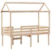 vidaXL High Sleeper Bed without Mattress 90x190 cm Single Solid Wood Pine