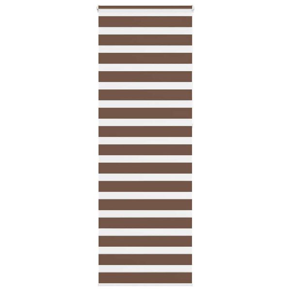 vidaXL Zebra Blind Brown 70x230 cm Fabric Width 65.9 cm Polyester