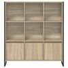 vidaXL Book Cabinet 2 pcs Sonoma 99.5 x 30 x 108 cm Engineered Wood