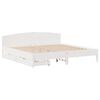 vidaXL Bed Frame without Mattress White 200x200 cm Solid Wood Pine