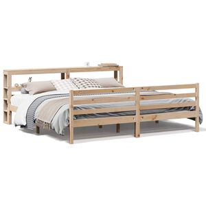 vidaXL Bed Frame without Mattress 200x200 cm Solid Wood Pine