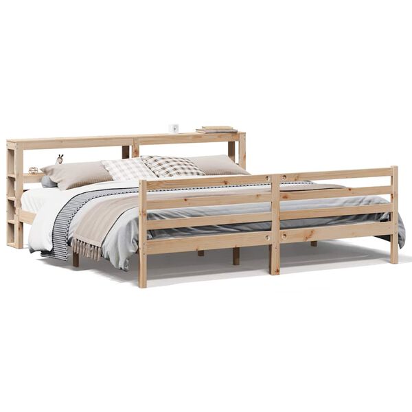 vidaXL Bed Frame without Mattress 200x200 cm Solid Wood Pine