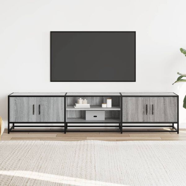 vidaXL TV Cabinet Grey Sonoma 180x35x41 cm Engineered Wood