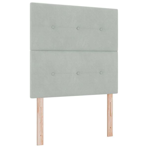 vidaXL Headboard with Headboard Light Grey 80 cm Faux Leather