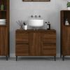 vidaXL Sink Cabinet Brown Oak 80x33x60 cm Engineered Wood