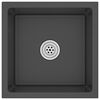 vidaXL Handmade Kitchen Sink Black Stainless Steel