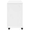 vidaXL Rolling Cabinet White 63.5 x 39 x 65.5 cm Solid Pine Wood
