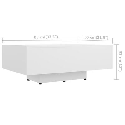 vidaXL Coffee Table Grey 85x55x31 cm Engineered Wood