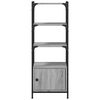 vidaXL Bookcase 3-Tier Grey Sonoma 41x30x109.5 cm Engineered Wood