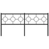 vidaXL Metal Replace Headboard Black 180 cm