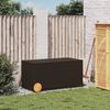 vidaXL Garden Storage Box with Wheels Brown 190L Poly Rattan