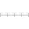 vidaXL Garden Fence with Spear Top Steel 1426x175 cm Black