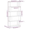 vidaXL Book Cabinet/Room Divider White 80x25x163.5 cm Solid Wood Pine