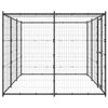 vidaXL Outdoor Dog Kennel Steel with Roof 7.26 m²