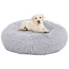vidaXL Washable Dog & Cat Cushion Light Grey 90x90x16 cm Plush