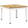 vidaXL Coffee Table White 49 x 48.5 x 36 cm Solid Acacia Wood