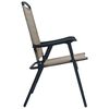 vidaXL Folding Garden Chairs 2 pcs Texilene Taupe