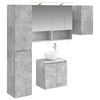 vidaXL Bathroom Cabinet Set 5 pcs Concrete Grey Engineered Wood