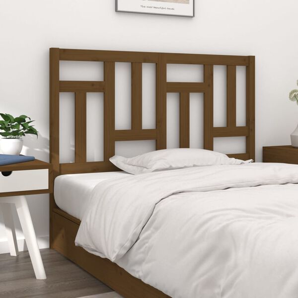 vidaXL Bed Headboard Honey Brown 125.5x4x100 cm Solid Wood Pine