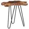 vidaXL Coffee Table 70x45 cm Solid Teak Wood and Polyresin