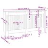 vidaXL Radiator Cover 152x19x81.5 cm MDF