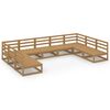 vidaXL Garden Lounge Set | Honey brown | Solid pinewood | Large | Modular