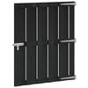 vidaXL Garden Gate 100 x 112 cm WPC and Aluminium Black