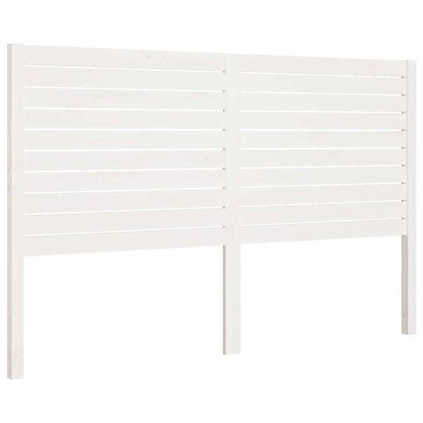 vidaXL Bed Headboard White 166x4x100 cm Solid Wood Pine