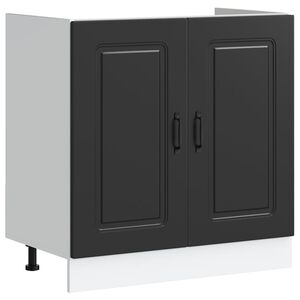 vidaXL Sink Base Cabinet "Kalmar" Black 80x46x81,5 cm Engineered Wood